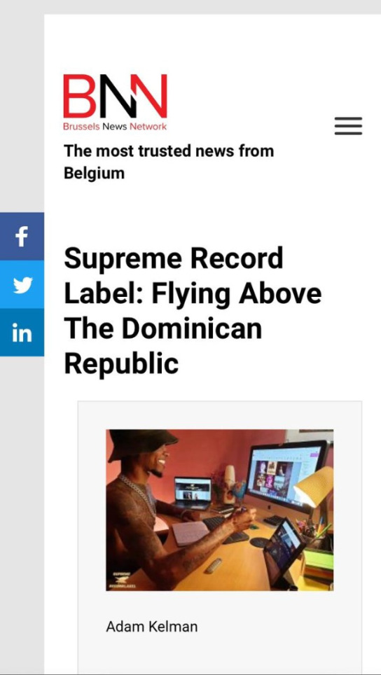 Supreme Record lLabel: Flying Above The Dominican Republic: Einnews